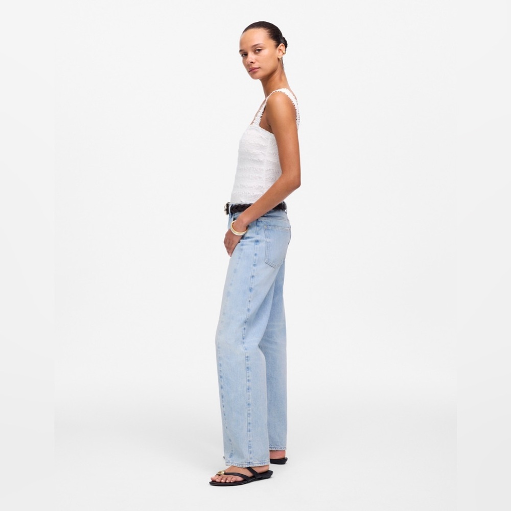 Madewell Womens Pieced Barrel-Leg Jeans Size 28 - Picture 2 of 9